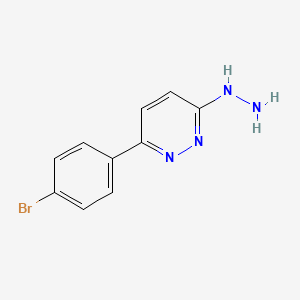 molecular formula C10H9BrN4 B11771692 3-(4-Bromophenyl)-6-hydrazinylpyridazine CAS No. 53346-62-6