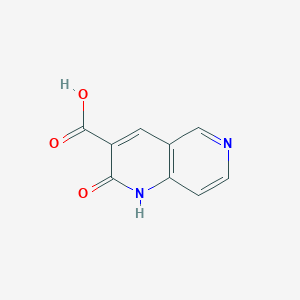 molecular formula C9H6N2O3 B11771738 2-Oxo-1,2-dihydro-1,6-naphthyridine-3-carboxylic acid 