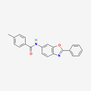 molecular formula C21H16N2O2 B1177174 4-methyl-N-(2-phenyl-1,3-benzoxazol-6-yl)benzamide 