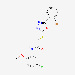 2-((5-(2-Bromophenyl)-1,3,4-oxadiazol-2-yl)thio)-N-(5-chloro-2-methoxyphenyl)acetamide