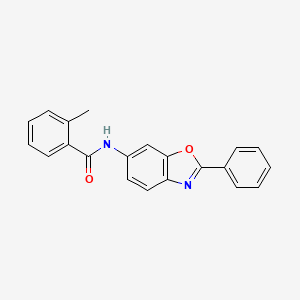 2-methyl-N-(2-phenyl-1,3-benzoxazol-6-yl)benzamide