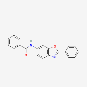 molecular formula C21H16N2O2 B1177181 3-methyl-N-(2-phenyl-1,3-benzoxazol-6-yl)benzamide 