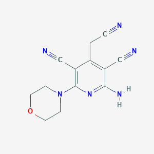 2-Amino-4-(cyanomethyl)-6-morpholin-4-ylpyridine-3,5-dicarbonitrile