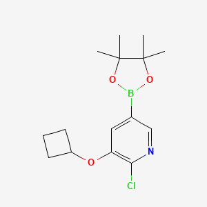 2-Chloro-3-cyclobutoxy-5-(tetramethyl-1,3,2-dioxaborolan-2-yl)pyridine