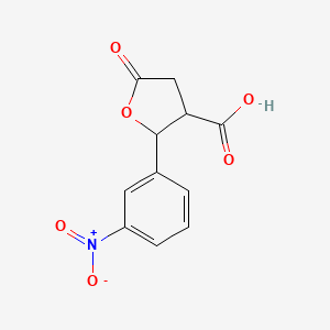 2-(3-Nitrophenyl)-5-oxooxolane-3-carboxylic acid