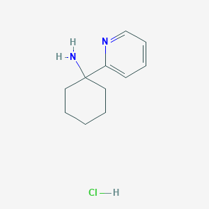 molecular formula C11H17ClN2 B11772003 1-(Pyridin-2-yl)cyclohexanamine hydrochloride CAS No. 1956382-96-9