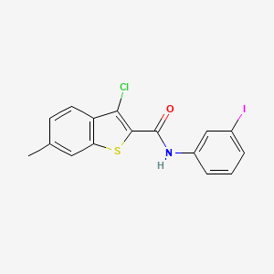 molecular formula C16H11ClINOS B11772009 3-Chloro-N-(3-iodophenyl)-6-methylbenzo[b]thiophene-2-carboxamide 