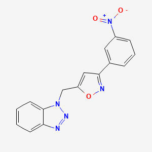 5-((1H-Benzo[D][1,2,3]triazol-1-YL)methyl)-3-(3-nitrophenyl)isoxazole