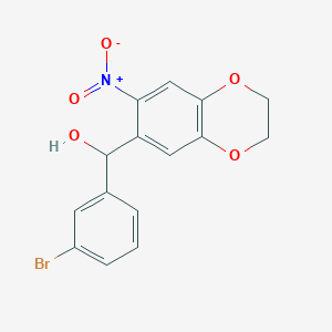 (3-Bromophenyl)(7-nitro-2,3-dihydrobenzo[b][1,4]dioxin-6-yl)methanol