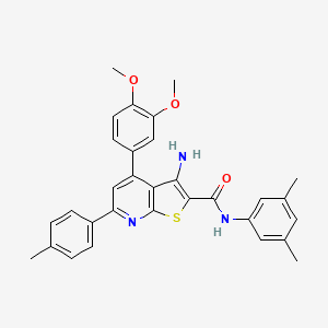 3-Amino-4-(3,4-dimethoxyphenyl)-N-(3,5-dimethylphenyl)-6-(p-tolyl)thieno[2,3-b]pyridine-2-carboxamide