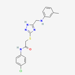 N-(4-Chlorophenyl)-2-((3-((m-tolylamino)methyl)-1H-1,2,4-triazol-5-yl)thio)acetamide