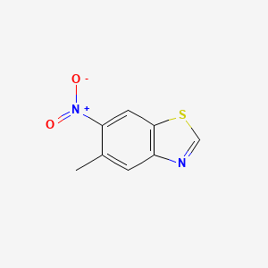 molecular formula C8H6N2O2S B11772151 5-Methyl-6-nitrobenzo[d]thiazole 