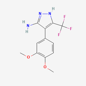 4-(3,4-Dimethoxyphenyl)-3-(trifluoromethyl)-1H-pyrazol-5-amine