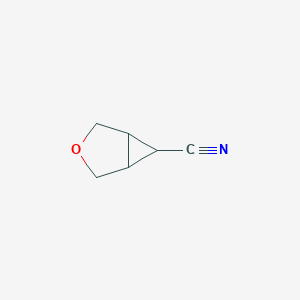 molecular formula C6H7NO B11772273 3-Oxabicyclo[3.1.0]hexane-6-carbonitrile 