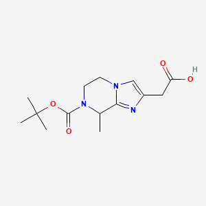 2-(7-(tert-Butoxycarbonyl)-8-methyl-5,6,7,8-tetrahydroimidazo[1,2-a]pyrazin-2-yl)acetic acid