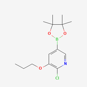 2-Chloro-3-propoxy-5-(tetramethyl-1,3,2-dioxaborolan-2-yl)pyridine