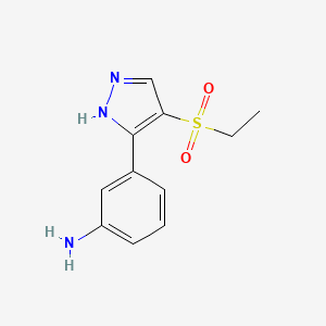 3-(4-(Ethylsulfonyl)-1H-pyrazol-3-yl)aniline