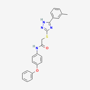 N-(4-Phenoxyphenyl)-2-((3-(m-tolyl)-1H-1,2,4-triazol-5-yl)thio)acetamide