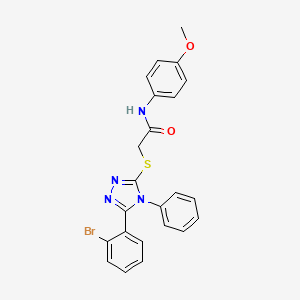 2-((5-(2-Bromophenyl)-4-phenyl-4H-1,2,4-triazol-3-yl)thio)-N-(4-methoxyphenyl)acetamide