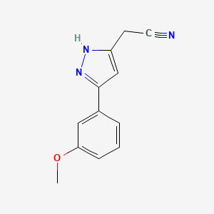 2-(5-(3-Methoxyphenyl)-1H-pyrazol-3-yl)acetonitrile