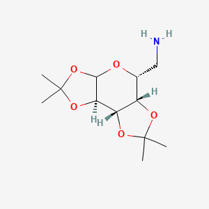 molecular formula C12H21NO5 B11772644 [(1S,2R,8R,9S)-4,4,11,11-tetramethyl-3,5,7,10,12-pentaoxatricyclo[7.3.0.02,6]dodecan-8-yl]methanamine 