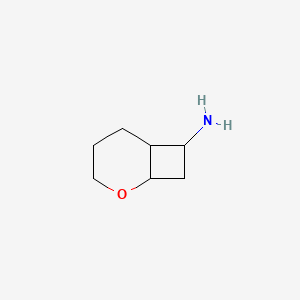 molecular formula C7H13NO B11772658 2-Oxabicyclo[4.2.0]octan-7-amine 