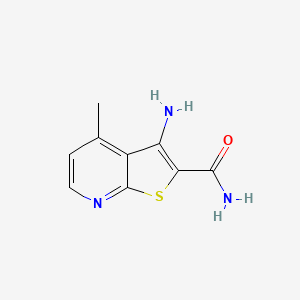 molecular formula C9H9N3OS B11772685 3-Amino-4-methylthieno[2,3-b]pyridine-2-carboxamide 