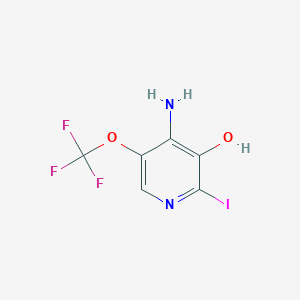 molecular formula C6H4F3IN2O2 B11772690 4-Amino-2-iodo-5-(trifluoromethoxy)pyridin-3-ol 