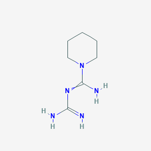 molecular formula C7H15N5 B11772692 N'-carbamimidoylpiperidine-1-carboximidamide 