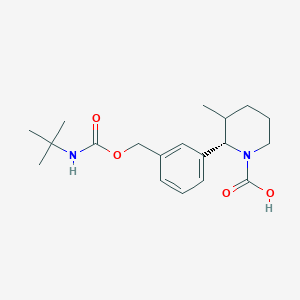 (2S)-2-(3-(((tert-Butylcarbamoyl)oxy)methyl)phenyl)-3-methylpiperidine-1-carboxylic acid