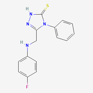 3-(((4-Fluorophenyl)amino)methyl)-4-phenyl-1H-1,2,4-triazole-5(4H)-thione