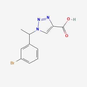 1-(1-(3-Bromophenyl)ethyl)-1H-1,2,3-triazole-4-carboxylic acid