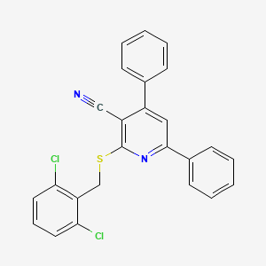 2-((2,6-Dichlorobenzyl)thio)-4,6-diphenylnicotinonitrile