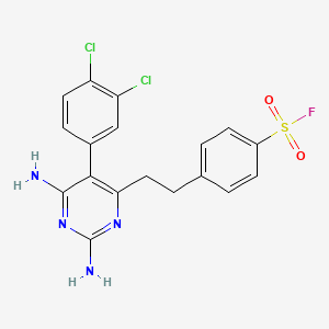 Benzenesulfonylfluoride, 4-[2-[2,6-diamino-5-(3,4-dichlorophenyl)-4-pyrimidinyl]ethyl]-