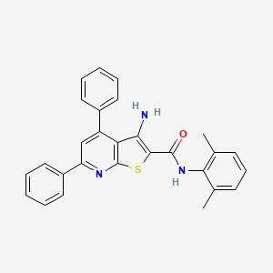 3-amino-N-(2,6-dimethylphenyl)-4,6-diphenylthieno[2,3-b]pyridine-2-carboxamide