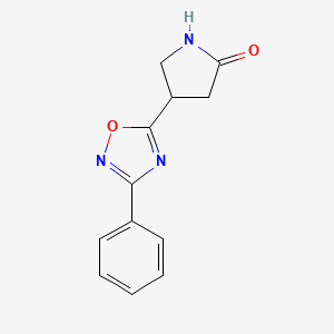 4-(3-Phenyl-1,2,4-oxadiazol-5-yl)pyrrolidin-2-one