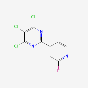 4,5,6-Trichloro-2-(2-fluoropyridin-4-yl)pyrimidine