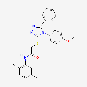 N-(2,5-Dimethylphenyl)-2-((4-(4-methoxyphenyl)-5-phenyl-4H-1,2,4-triazol-3-yl)thio)acetamide