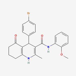 4-(4-Bromophenyl)-N-(2-methoxyphenyl)-2-methyl-5-oxo-1,4,5,6,7,8-hexahydroquinoline-3-carboxamide