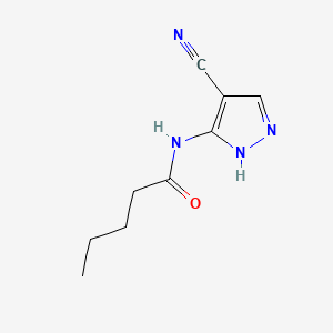 N-(4-cyano-1H-pyrazol-5-yl)pentanamide