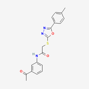 N-(3-Acetylphenyl)-2-((5-(p-tolyl)-1,3,4-oxadiazol-2-yl)thio)acetamide