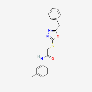 2-((5-Benzyl-1,3,4-oxadiazol-2-yl)thio)-N-(3,4-dimethylphenyl)acetamide