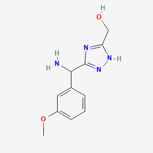 (3-(Amino(3-methoxyphenyl)methyl)-1H-1,2,4-triazol-5-yl)methanol