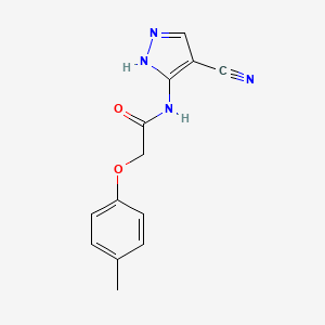 molecular formula C13H12N4O2 B1177374 N-(4-cyano-1H-pyrazol-5-yl)-2-(4-methylphenoxy)acetamide 