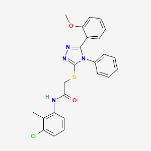 N-(3-Chloro-2-methylphenyl)-2-((5-(2-methoxyphenyl)-4-phenyl-4H-1,2,4-triazol-3-yl)thio)acetamide