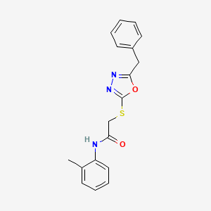 2-((5-Benzyl-1,3,4-oxadiazol-2-yl)thio)-N-(o-tolyl)acetamide