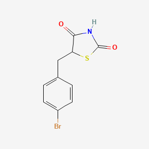 molecular formula C10H8BrNO2S B11773777 5-(4-Bromobenzyl)thiazolidine-2,4-dione 