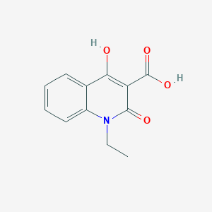 molecular formula C12H11NO4 B11773779 1-Ethyl-4-hydroxy-2-oxo-1,2-dihydroquinoline-3-carboxylic acid 