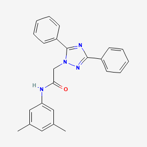 molecular formula C24H22N4O B11773780 N-(3,5-dimethylphenyl)-2-(3,5-diphenyl-1H-1,2,4-triazol-1-yl)acetamide 