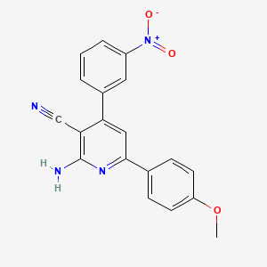 2-Amino-6-(4-methoxyphenyl)-4-(3-nitrophenyl)nicotinonitrile